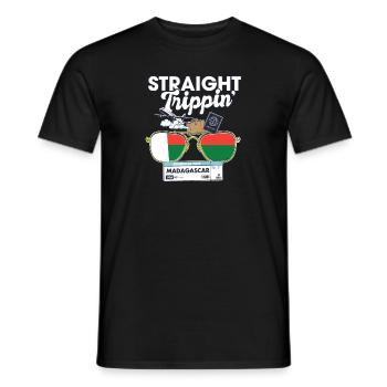 Straight Trippin' Madagascar Vacation Tour Travel - Men's T-Shirt - black - Front - AI Model Male 178 light (178cm)