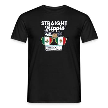 Straight Trippin' Mexico Vacation Tour Travel - Men's T-Shirt - black - Front - AI Model Male 178 light (178cm)