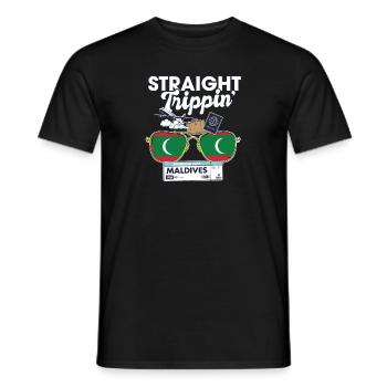 Straight Trippin' Maldives Vacation Tour Travel - Männer T-Shirt - Schwarz - Vorne - AI Model Male 178 light (178cm)