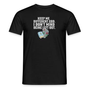Citation religieuse Les croyants chrétiens me gardent - T-shirt homme - noir - Devant - AI Model Male 178 light (178cm)