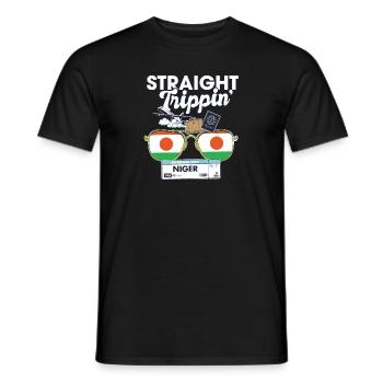 Straight Trippin' Nigerien Vacation Tour Travel - T-shirt homme - noir - Devant - AI Model Male 178 light (178cm)