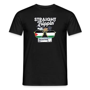 Straight Trippin' Palestine Vacation Tour Travel - T-shirt homme - noir - Devant - AI Model Male 178 light (178cm)