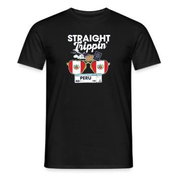 Straight Trippin' Peru Vacation Tour Travel Trip - T-shirt homme - noir - Devant - AI Model Male 178 light (178cm)