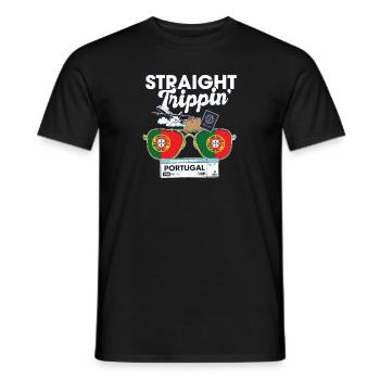 Straight Trippin' Portugal Vacation Tour Voyage - T-shirt homme - noir - Devant - AI Model Male 178 light (178cm)