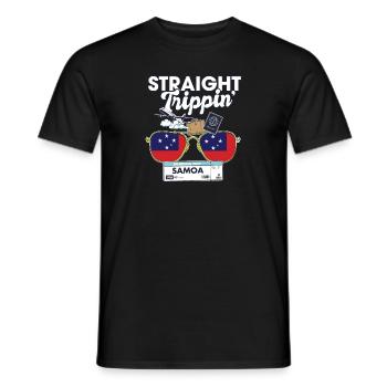 Straight Trippin' Samoa Vacation Tour Travel Trip - Men's T-Shirt - black - Front - AI Model Male 178 light (178cm)