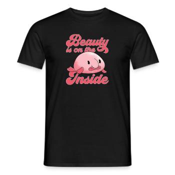 Blob fish - Men's T-Shirt - black - Front - AI Model Male 178 light (178cm)