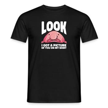 Blob fish - Men's T-Shirt - black - Front - AI Model Male 178 light (178cm)