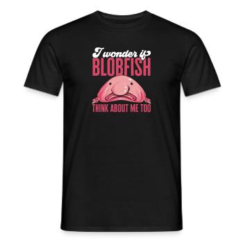 Blob fish - Men's T-Shirt - black - Front - AI Model Male 178 light (178cm)