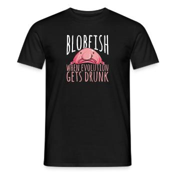 Blob fish - Men's T-Shirt - black - Front - AI Model Male 178 light (178cm)