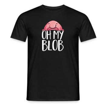 Blob fish - Men's T-Shirt - black - Front - AI Model Male 178 light (178cm)