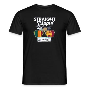 Straight Trippin' Sri Lanka Vacation Tour Travel - Men's T-Shirt - black - Front - AI Model Male 178 light (178cm)