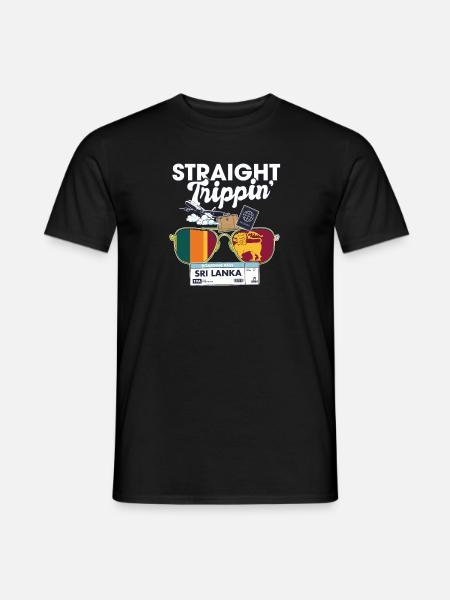 Straight Trippin' Sri Lanka Vacation Tour Travel - Men's T-Shirt - black