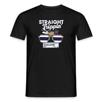 Straight Trippin' Thailand Vacation Tour Travel - Men's T-Shirt - black - Front - AI Model Male 178 light (178cm)
