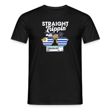 Straight Trippin' Uruguay Vacation Tour Travel - T-shirt homme - noir - Devant - AI Model Male 178 light (178cm)