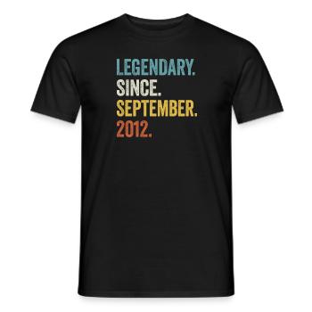 11 Years Old Legendary Since September 2012 11th - Men's T-Shirt - black - Front - AI Model Male 178 light (178cm)