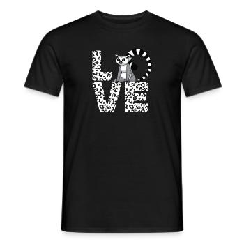 Lemur Catta Ring-tailed lemur - Men's T-Shirt - black - Front - AI Model Male 178 light (178cm)