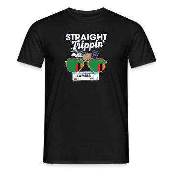 Straight Trippin' Zambia Vacation Tour Travel - Männer T-Shirt - Schwarz - Vorne - AI Model Male 178 light (178cm)
