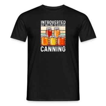 Mise en conserve, mise en conserve, mise en conserve, conservation des aliments - T-shirt homme - noir - Devant - AI Model Male 178 light (178cm)