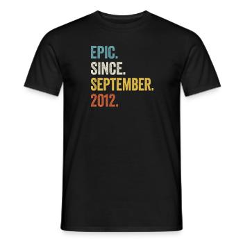 11 Years Old Epic Since September 2012 11th - Men's T-Shirt - black - Front - AI Model Male 178 light (178cm)