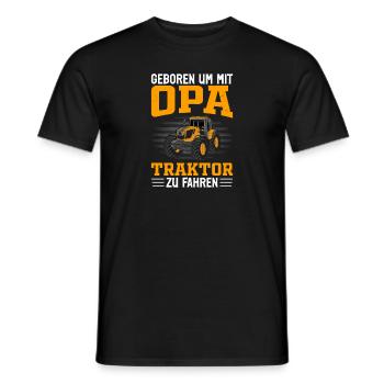 Opa Kind Landwirt Traktor Bauernhof - Männer T-Shirt - Schwarz - Vorne - AI Model Male 178 light (178cm)