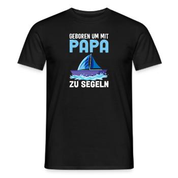 Papa Segeln Meer - Männer T-Shirt - Schwarz - Vorne - AI Model Male 178 light (178cm)