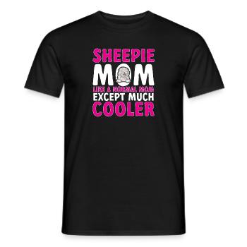 Vieux chien de berger anglais Sheepie Bobtail - T-shirt homme - noir - Devant - AI Model Male 178 light (178cm)