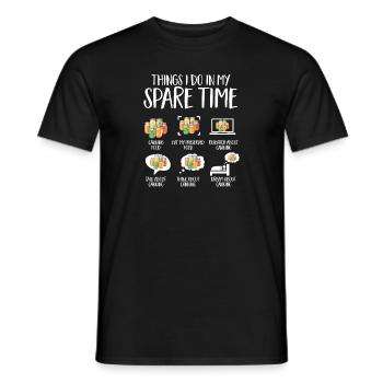 Mise en conserve, mise en conserve, mise en conserve, conservation des aliments - T-shirt homme - noir - Devant - AI Model Male 178 light (178cm)