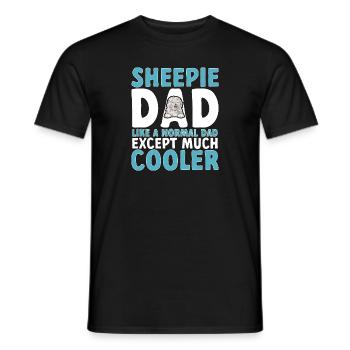 Vieux chien de berger anglais Sheepie Bobtail - T-shirt homme - noir - Devant - AI Model Male 178 light (178cm)