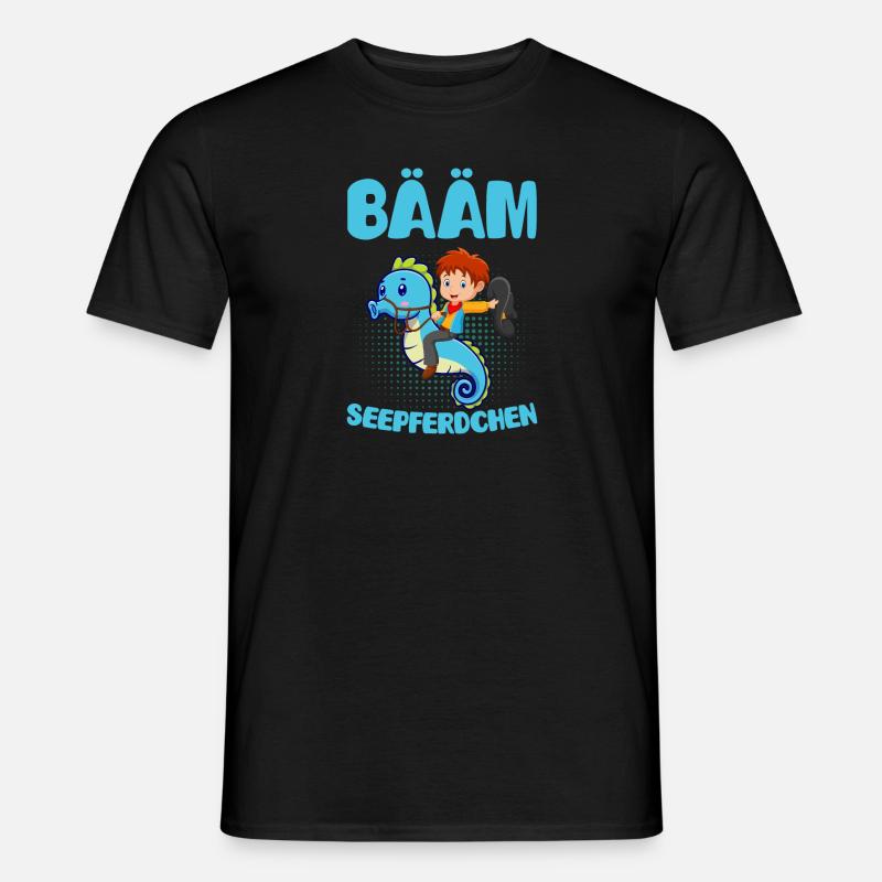 Seepferdchen bestanden Geschenk Frühschwimmer - Männer T-Shirt - Schwarz