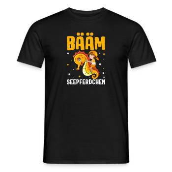 BÄÄM Seepferdchen bestanden Schwimmkurs - Männer T-Shirt - Schwarz - Vorne - AI Model Male 178 light (178cm)