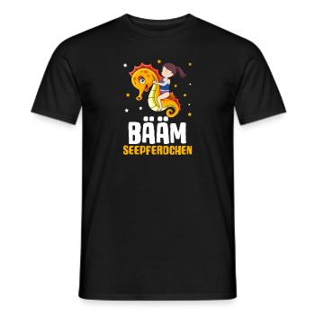 Seepferdchen Schwimmabzeichen Frühschwimmer - Männer T-Shirt - Schwarz - Vorne - AI Model Male 178 light (178cm)