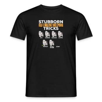 Old English Sheepdog Sheepie Bobtail - Men's T-Shirt - black - Front - AI Model Male 178 light (178cm)