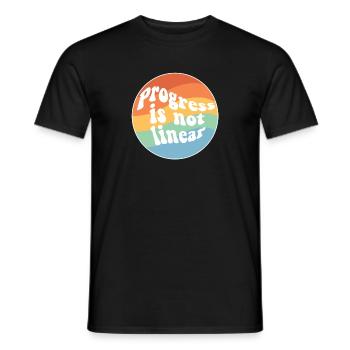 Progress Is Not Linear Paraprofessional Sped - Men's T-Shirt - black - Front - AI Model Male 178 light (178cm)