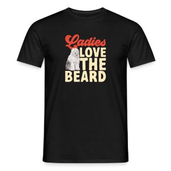 Vieux chien de berger anglais Sheepie Bobtail - T-shirt homme - noir - Devant - AI Model Male 178 light (178cm)