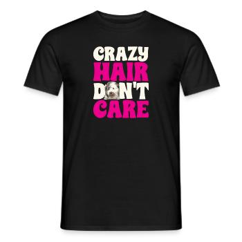 Vieux chien de berger anglais Sheepie Bobtail - T-shirt homme - noir - Devant - AI Model Male 178 light (178cm)