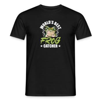 Crapaud amphibien Herpétologiste Mignon mondes Meilleure grenouille - T-shirt homme - noir - Devant - AI Model Male 178 light (178cm)