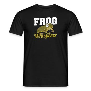 Herpetologist Amphibian Funny Toad Frog Whisperer - Men's T-Shirt - black - Front - AI Model Male 178 light (178cm)