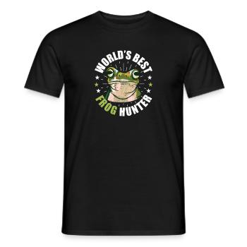 Herpétologiste amphibien Mignon Meilleur Hun de grenouille du monde - T-shirt homme - noir - Devant - AI Model Male 178 light (178cm)