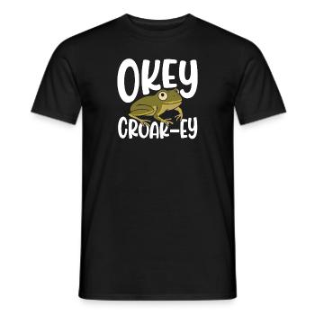 Herpetologist Amphibian Frog Enthusiast Cute Okey - Men's T-Shirt - black - Front - AI Model Male 178 light (178cm)