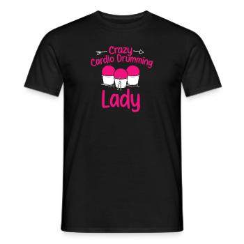 Cardio Drumming Gym Fitness Class Workout - Men's T-Shirt - black - Front - AI Model Male 178 light (178cm)