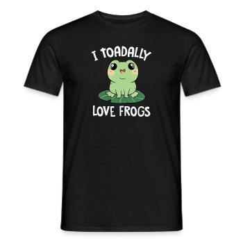 Amphibian Cute I Toadally Love Frogs Toad Herpetol - Men's T-Shirt - black - Front - AI Model Male 178 light (178cm)