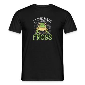 I Love Math And Frogs Amphibian Herpetologist Kids - Männer T-Shirt - Schwarz - Vorne - AI Model Male 178 light (178cm)