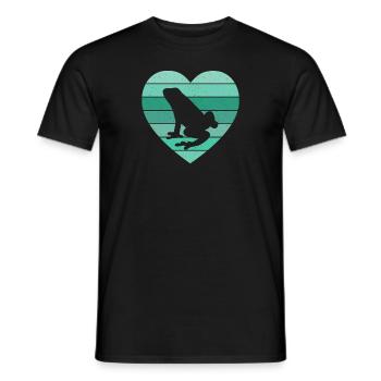 Retro Herpetologist Amphibian Frog Vintage Heart - Männer T-Shirt - Schwarz - Vorne - AI Model Male 178 light (178cm)