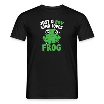 Hommes Crapaud Amphibien Herpétologiste Juste un garçon qui Lo - T-shirt homme - noir - Devant - AI Model Male 178 light (178cm)
