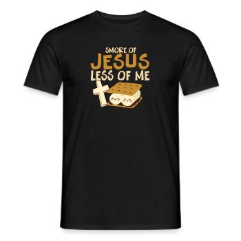 Religious Camper Smore of Jesus Less of Me Holy - Men's T-Shirt - black - Front - AI Model Male 178 light (178cm)