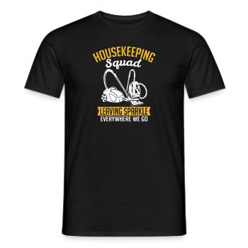 Aide domestique, femme de ménage, femme de ménage - T-shirt homme - noir - Devant - AI Model Male 178 light (178cm)