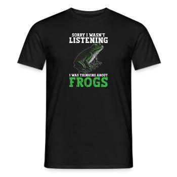 Herpetologist Amphibian Funny I Was Thinking About - Männer T-Shirt - Schwarz - Vorne - AI Model Male 178 light (178cm)