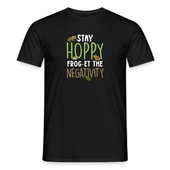 Herpétologiste Crapaud Amphibien Séjour Hoppy Frog The N - T-shirt homme - noir - Devant - AI Model Male 178 light (178cm)
