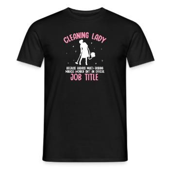 Aide domestique, femme de ménage, femme de ménage - T-shirt homme - noir - Devant - AI Model Male 178 light (178cm)