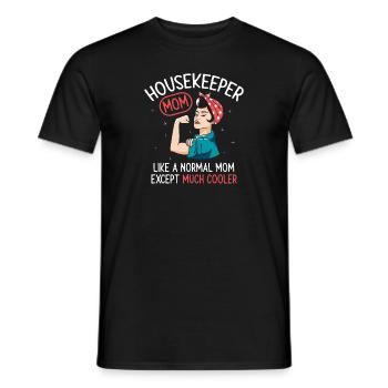 Aide domestique, femme de ménage, femme de ménage - T-shirt homme - noir - Devant - AI Model Male 178 light (178cm)